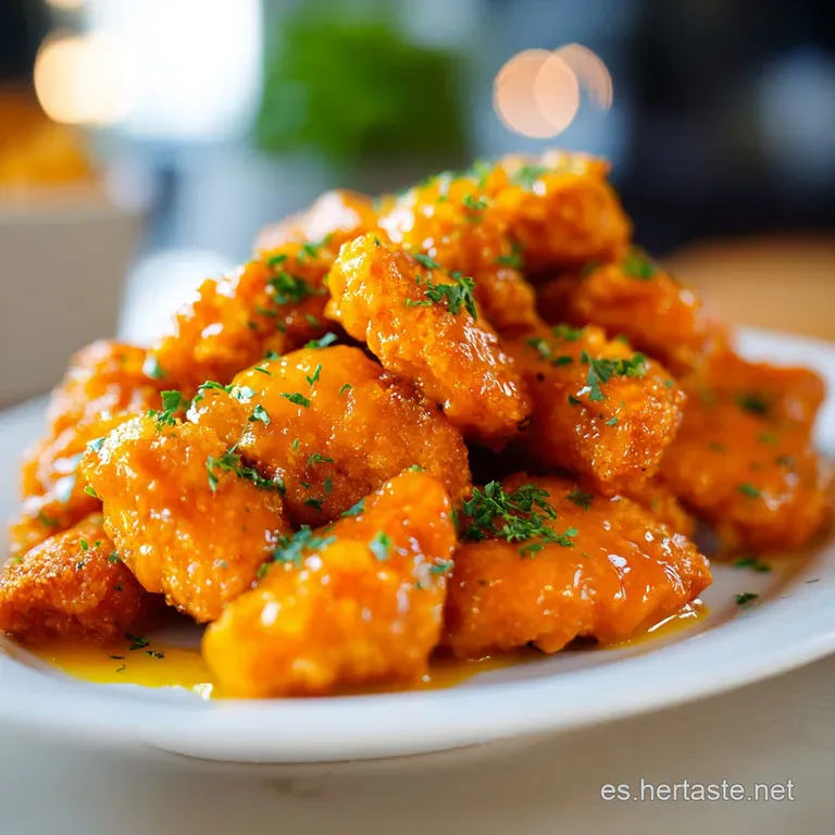 A caramelized chicken thigh resting on fluffy white rice, garnished with a curled orange peel and fresh parsley.