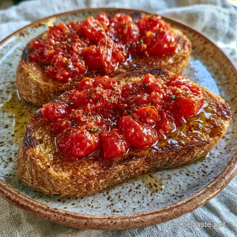 Pan De Ajo Tomate en 10 Minutos