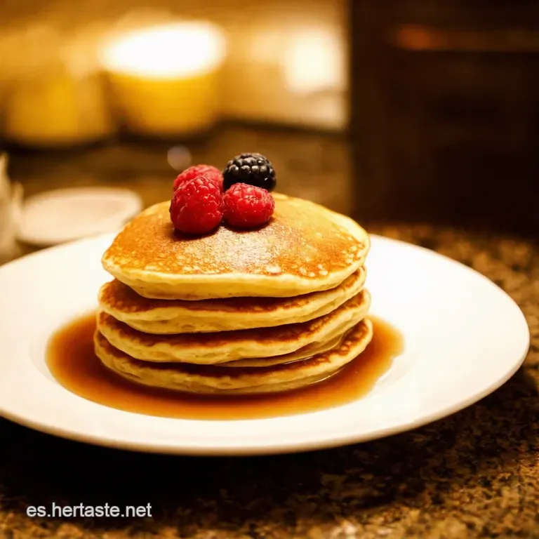 Pancakes Americanos Cl&aacute;sicos Desayuno De Pel&iacute;cula presentation