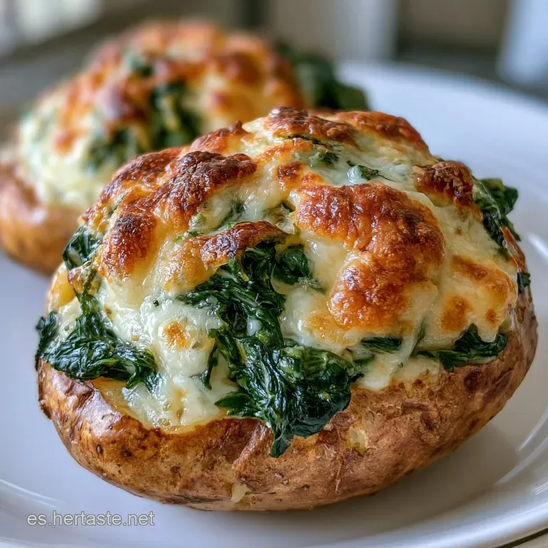 Papas al Horno con Queso y Espinacas: Crujientes y Doradas