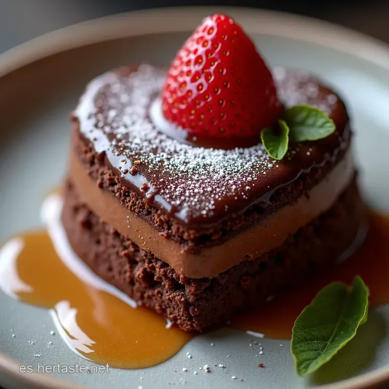Pastel de Chocolate H&uacute;medo Coraz&oacute;n de Cacao con Ganache Sedoso