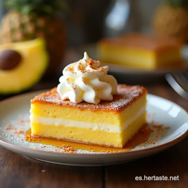Pastel De Tres Leches Pi&ntilde;a Coco Receta Tropical Caribea presentation
