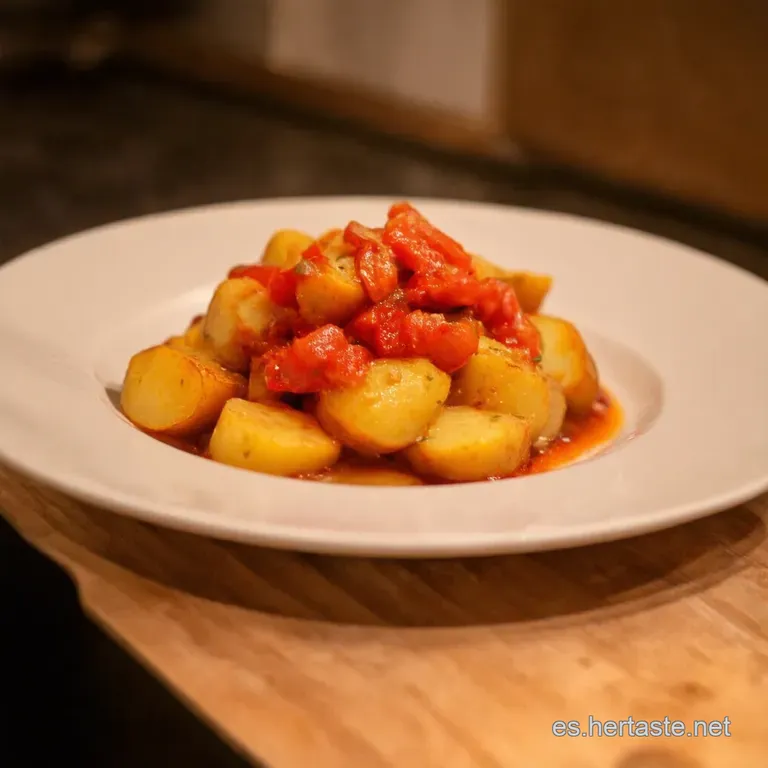 Patatas Bravas Con Alioli Casero presentation