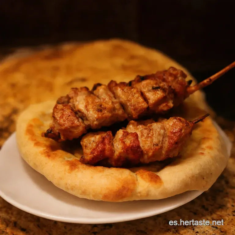 Pita Kebab Casero presentation