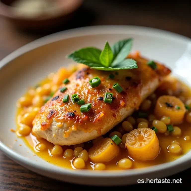 Pollo a la Mostaza Cremoso Un Cl&aacute;sico con Toque Espa&ntilde;ol