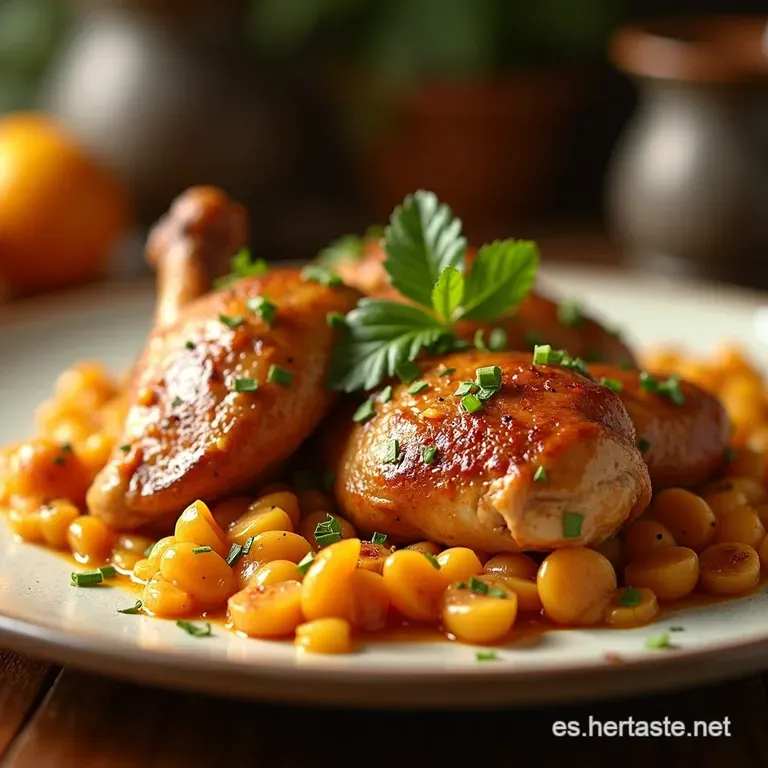 Pollo Agridulce Con Naranja Sabor Andaluz presentation