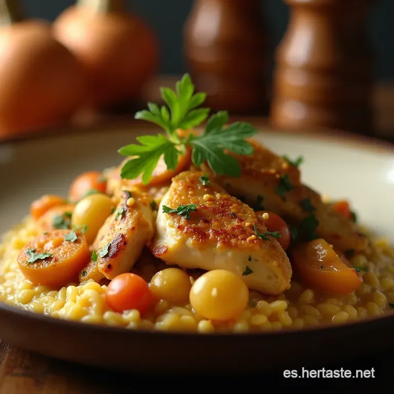 Pollo a La Crema Y Champi&ntilde;ones Elegancia R&aacute;pida En Salsa Sedosa presentation
