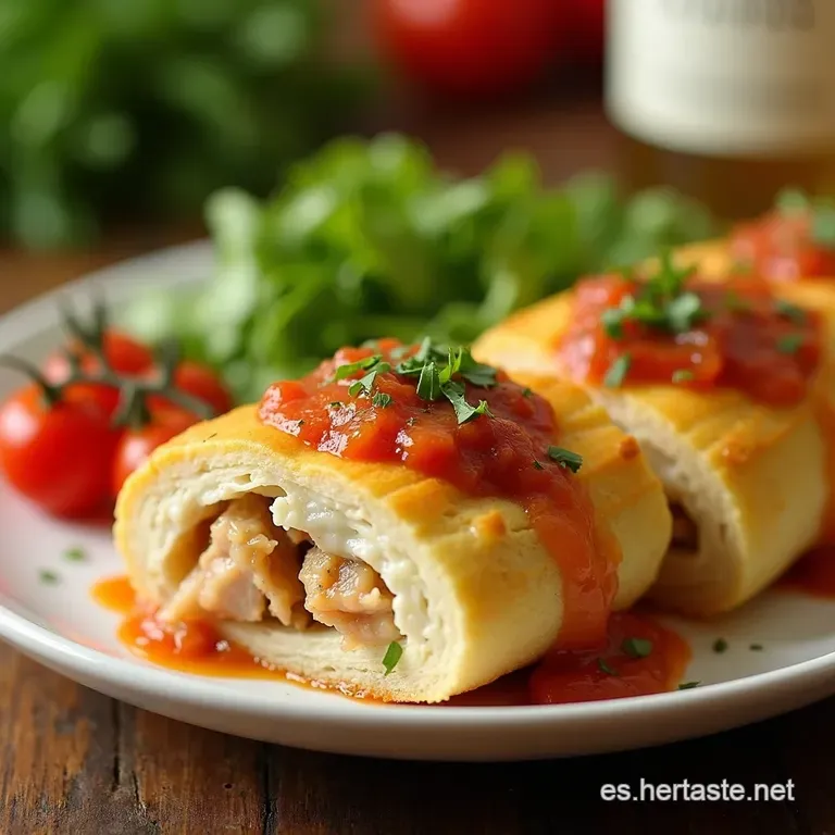 Pollo Relleno de Manchego con Salsa Cremosa de Vino