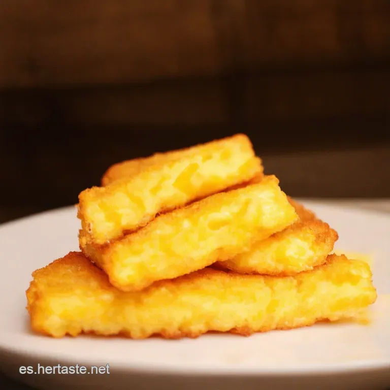 Queso Frito Crujiente Con Salsa Agridulce De Rechupete presentation