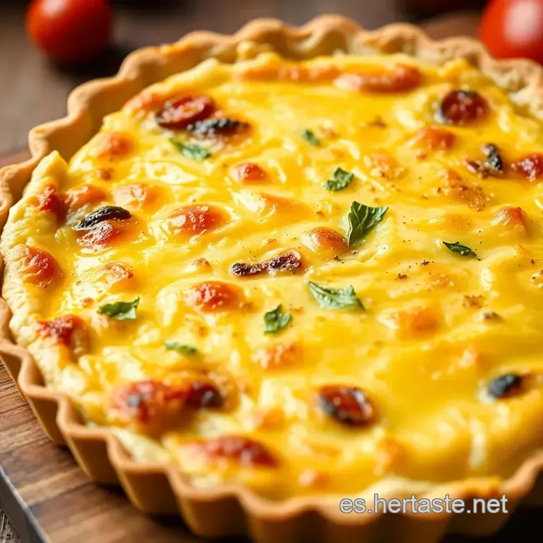 Quiche Lorraine Casero: Un Bocado De Francia Con Sabor Espa&ntilde;ol presentation