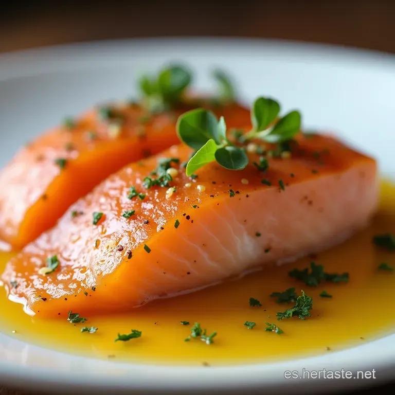 Salm&oacute;n Glaseado Sol de la Toscana Mantequilla de Ajo Miel y Mostaza al Horno