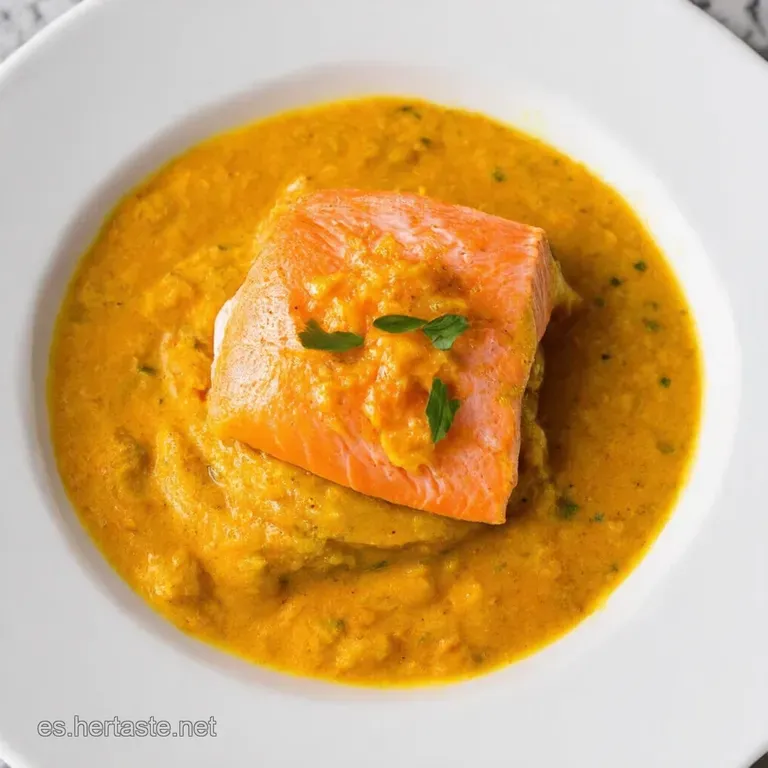 Salm&oacute;n al Curry Cremoso de Coco