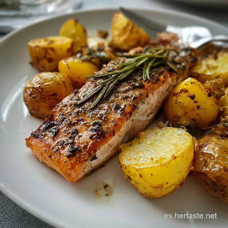 Salm&oacute;n con Patatas al Horno: Receta F&aacute;cil y R&aacute;pida