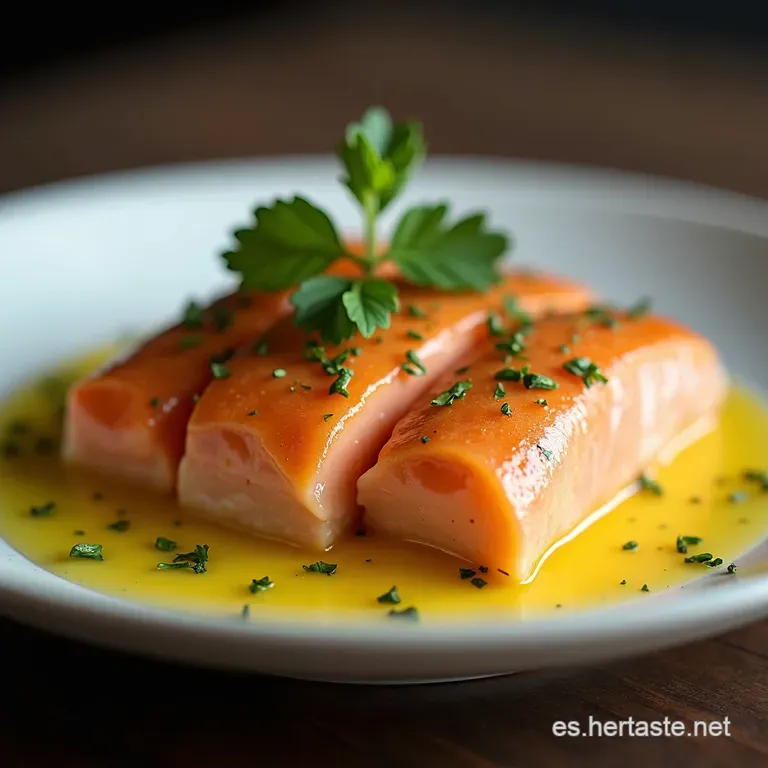 Salm&oacute;n en Sart&eacute;n con Salsa de Mantequilla Ajo Miel y Mostaza