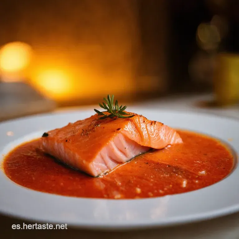 Salm&oacute;n Jugoso a La Madrile&ntilde;a En Freidora De Aire presentation