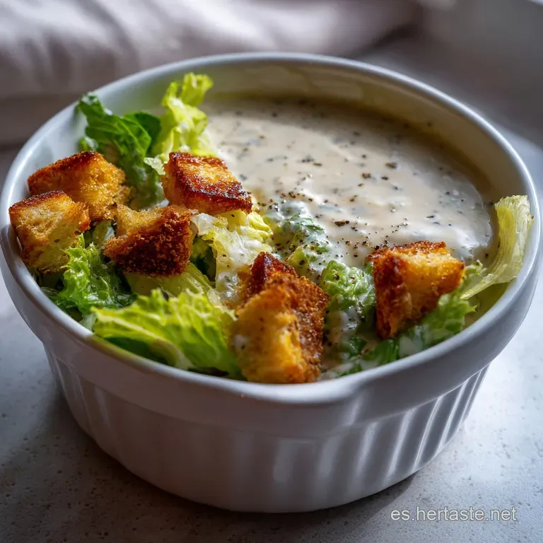 Cmo Hacer Salsa Csar Casera Receta: Cremosa Y F&aacute;cil presentation