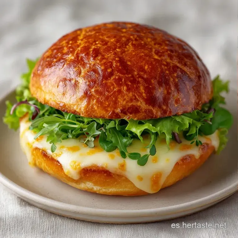 S&aacute;ndwich gourmet servido en plato oscuro, resaltando el contraste del pan tostado y el verde fresco de la guarnici&oacute;n.