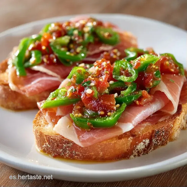 S&aacute;ndwich en pan aireado sobre plato blanco, resaltando el jam&oacute;n curado y la lechuga fresca en colores vibrantes.