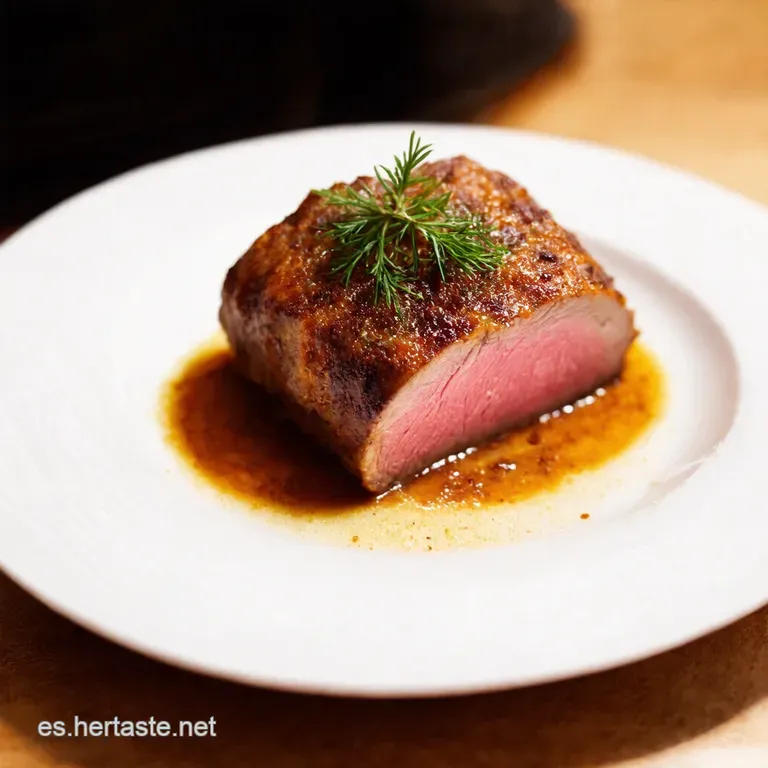 Solomillo De Res Al Horno Con Costra Bals&aacute;mica Y Dijon presentation