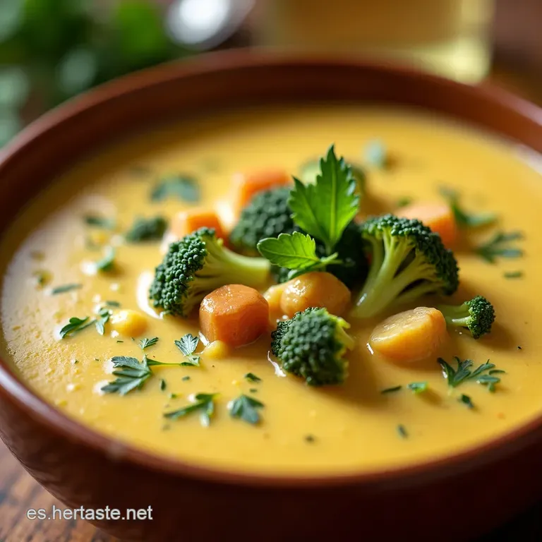 Sopa De Br&oacute;coli Cremosa Un Abrazo C&aacute;lido En Un Bol presentation