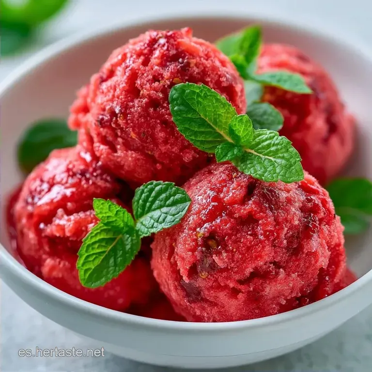Sorbete Fresa y Menta: Fresco y Cremoso