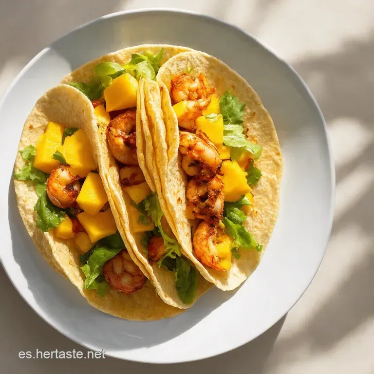 Tacos de Camarones con Ensalada de Mango Ligera y Sabrosa