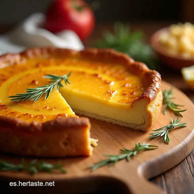 Tarta De Santiago Cremosa Con Almendras Tostadas presentation