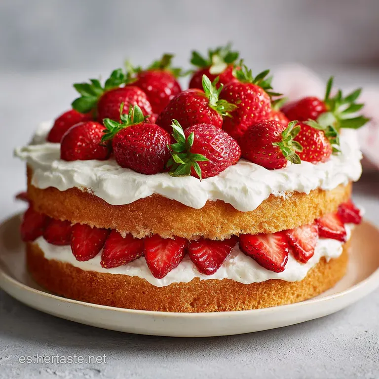Slice of strawberry tart on a white plate with powdered sugar dusting, showcasing the fruit's bright red and the pastry's ...