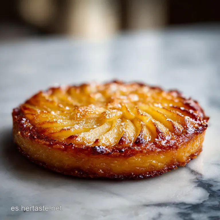 Slice of glistening apple tart on a white plate, the warm filling peeking through, beside a dollop of whipped cream.