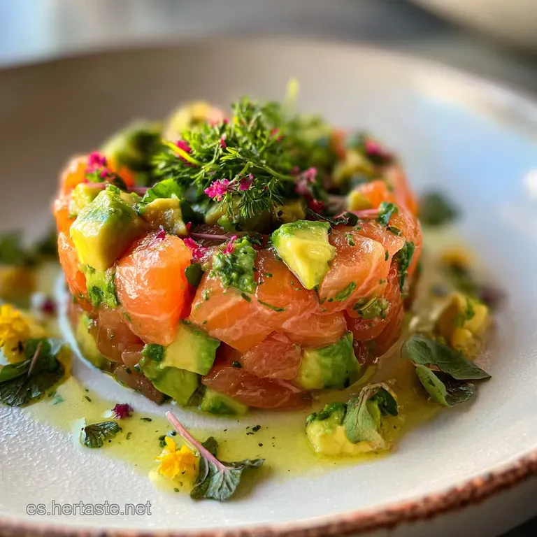 Tartar salm&oacute;n y aguacate: Fresco y Cremoso