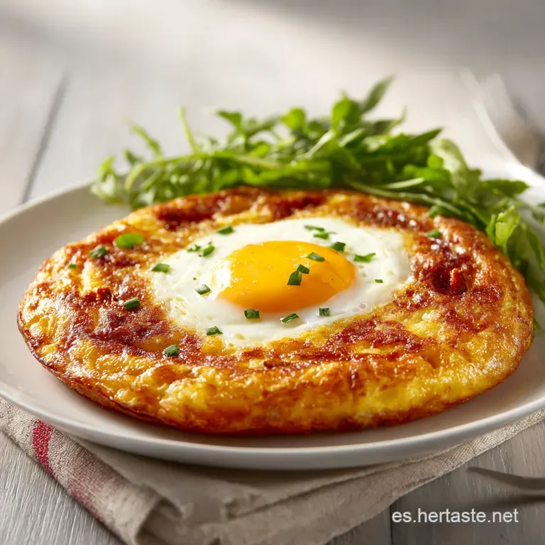 Wedge of golden-hued Spanish tortilla on a white plate, glistening with olive oil, paired with a bright green sprig of par...