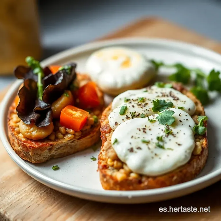 Tostada Noruega Vegana: &iexcl;Un Desayuno Vikingo Con Sabor a Andaluc&iacute;a! presentation