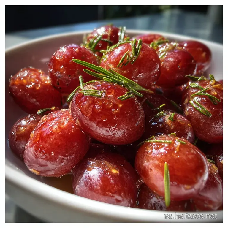Uvas de Nochevieja Glaseadas con Cava y Romero
