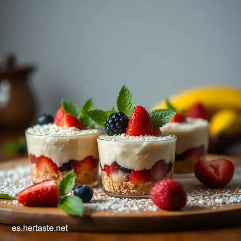 Vasitos De Fruta Y Galleta presentation
