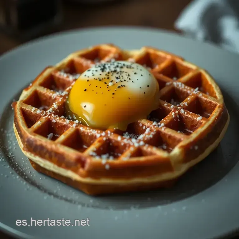 Waffles Dorados De La Abuela Con Dulce De Leche presentation